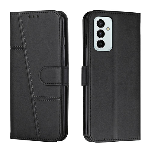 Leather Case Stands Flip Cover Holder Y01X for Samsung Galaxy F23 5G Black