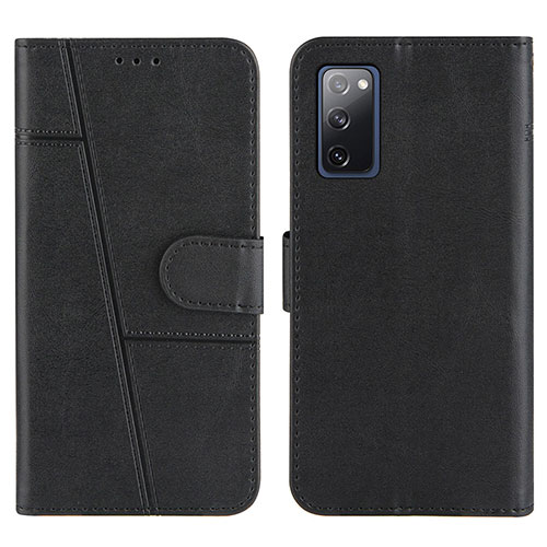 Leather Case Stands Flip Cover Holder Y01X for Samsung Galaxy S20 FE (2022) 5G Black