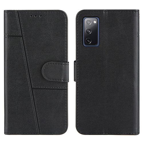 Leather Case Stands Flip Cover Holder Y01X for Samsung Galaxy S20 FE 5G Black