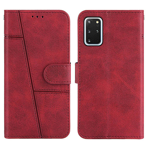 Leather Case Stands Flip Cover Holder Y01X for Samsung Galaxy S20 Plus 5G Red