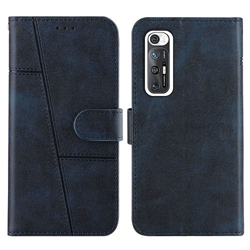 Leather Case Stands Flip Cover Holder Y01X for Xiaomi Mi 10S 5G Blue