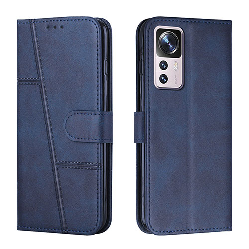 Leather Case Stands Flip Cover Holder Y01X for Xiaomi Mi 12T 5G Blue