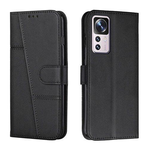 Leather Case Stands Flip Cover Holder Y01X for Xiaomi Mi 12T Pro 5G Black