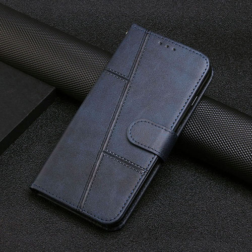 Leather Case Stands Flip Cover Holder Y01X for Xiaomi Poco C55 Blue