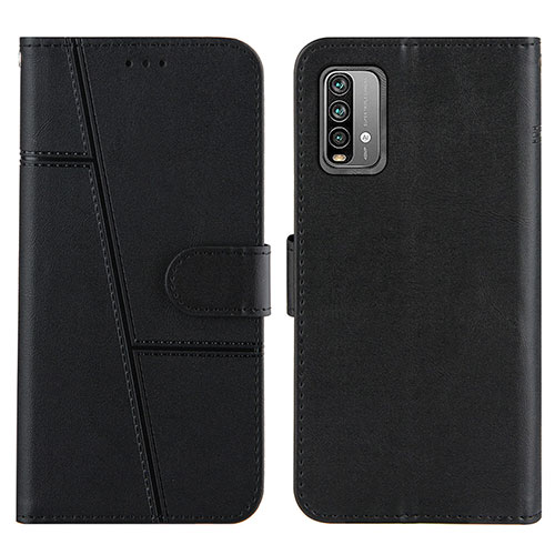 Leather Case Stands Flip Cover Holder Y01X for Xiaomi Redmi 9 Power Black