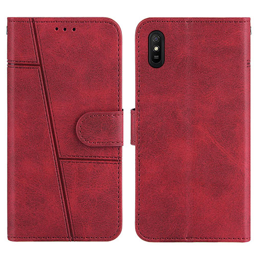 Leather Case Stands Flip Cover Holder Y01X for Xiaomi Redmi 9A Red