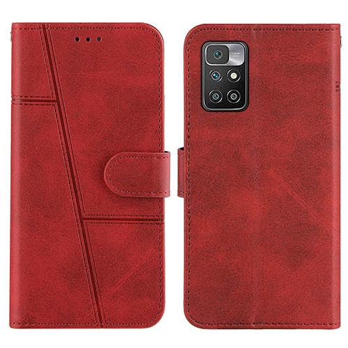 Leather Case Stands Flip Cover Holder Y01X for Xiaomi Redmi Note 11 4G (2021) Red