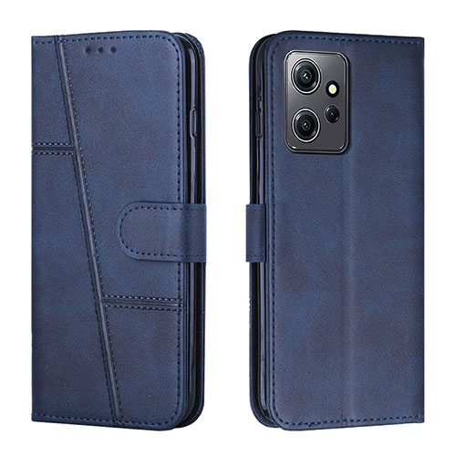 Leather Case Stands Flip Cover Holder Y01X for Xiaomi Redmi Note 12 4G Blue