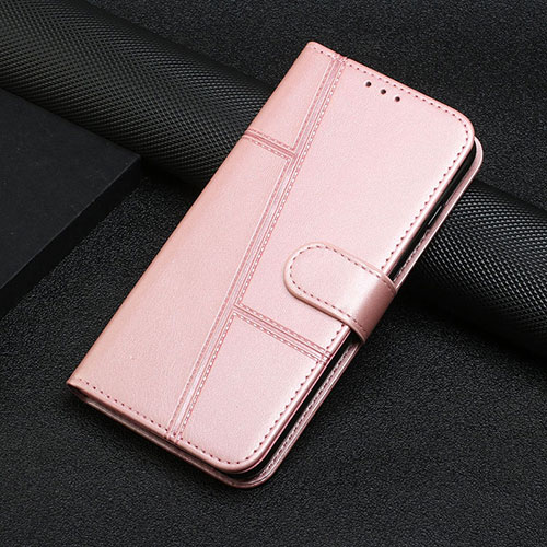 Leather Case Stands Flip Cover Holder Y01X for Xiaomi Redmi Note 12 Pro Speed 5G Rose Gold