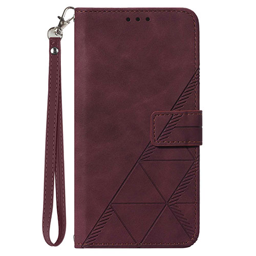 Leather Case Stands Flip Cover Holder Y02B for Google Pixel 8 Pro 5G Red Wine