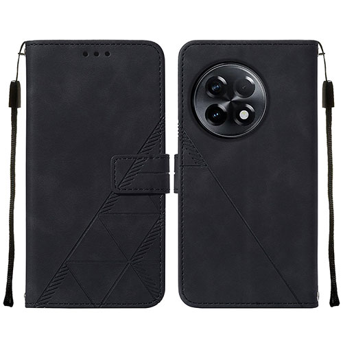 Leather Case Stands Flip Cover Holder Y02B for OnePlus 11R 5G Black