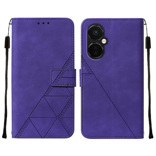 Leather Case Stands Flip Cover Holder Y02B for Oppo K11x 5G Purple