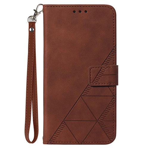 Leather Case Stands Flip Cover Holder Y02B for Samsung Galaxy A03 Core Brown