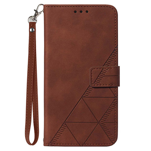 Leather Case Stands Flip Cover Holder Y02B for Samsung Galaxy M33 5G Brown