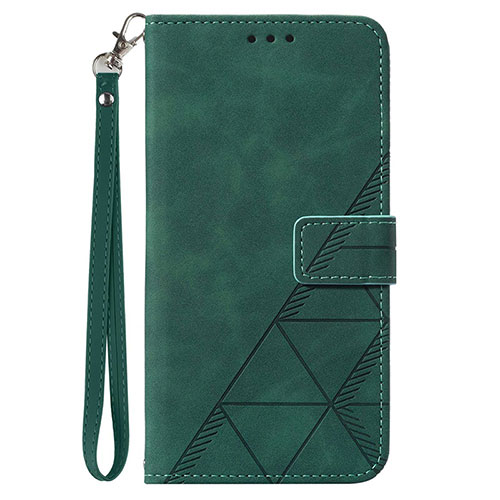 Leather Case Stands Flip Cover Holder Y02B for Samsung Galaxy M33 5G Green