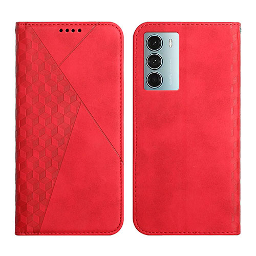 Leather Case Stands Flip Cover Holder Y02X for Motorola Moto Edge S30 5G Red