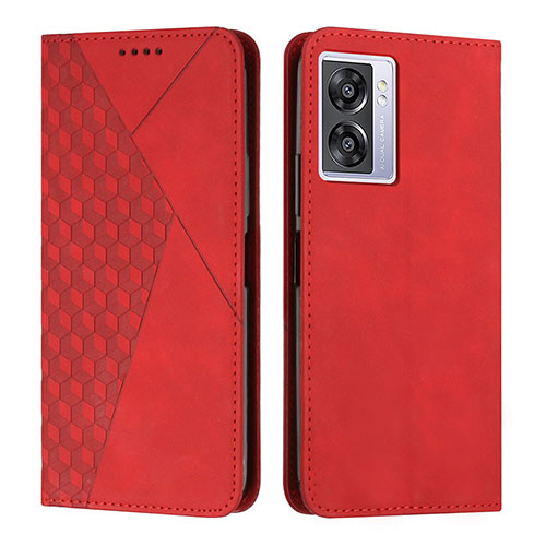 Leather Case Stands Flip Cover Holder Y02X for OnePlus Nord N300 5G Red