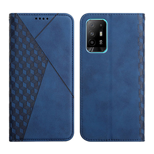 Leather Case Stands Flip Cover Holder Y02X for Oppo A94 5G Blue