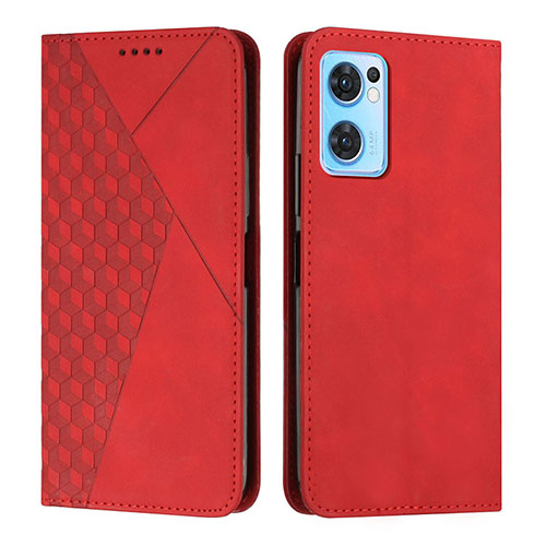 Leather Case Stands Flip Cover Holder Y02X for Oppo Find X5 Lite 5G Red