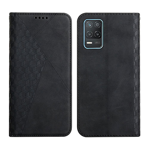 Leather Case Stands Flip Cover Holder Y02X for Realme 9 5G India Black