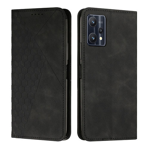 Leather Case Stands Flip Cover Holder Y02X for Realme 9 Pro 5G Black