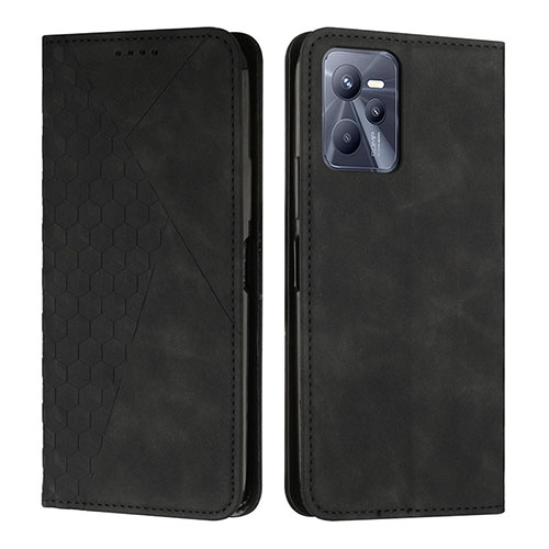 Leather Case Stands Flip Cover Holder Y02X for Realme C35 Black