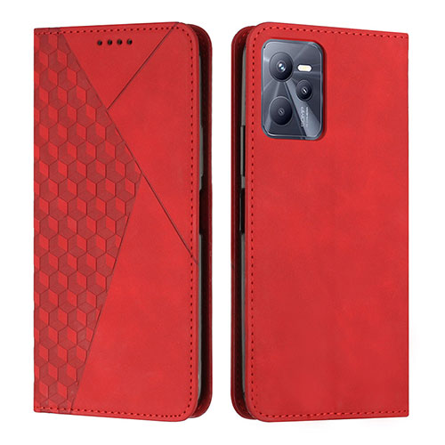 Leather Case Stands Flip Cover Holder Y02X for Realme Narzo 50A Prime Red