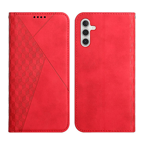 Leather Case Stands Flip Cover Holder Y02X for Samsung Galaxy A04s Red