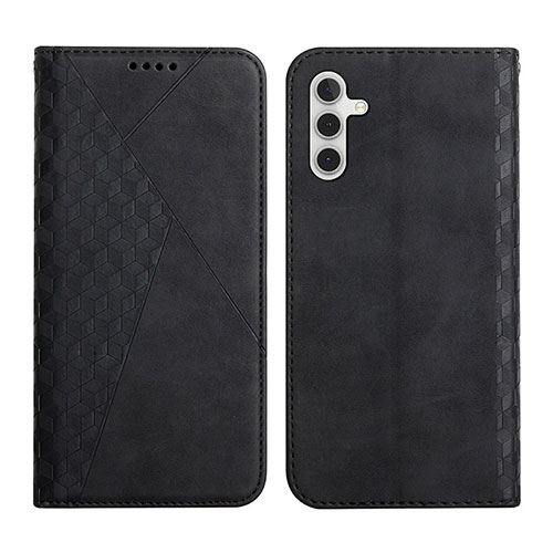 Leather Case Stands Flip Cover Holder Y02X for Samsung Galaxy A13 5G Black