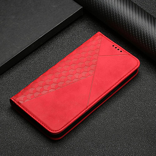 Leather Case Stands Flip Cover Holder Y02X for Samsung Galaxy M40S Red