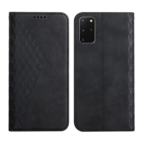 Leather Case Stands Flip Cover Holder Y02X for Samsung Galaxy S20 Plus Black