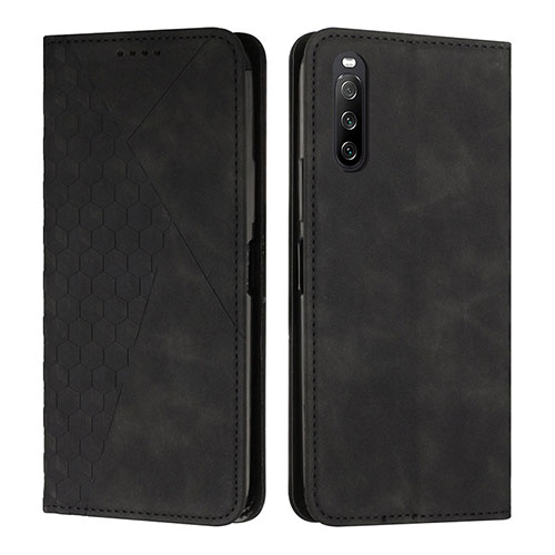 Leather Case Stands Flip Cover Holder Y02X for Sony Xperia 10 V Black