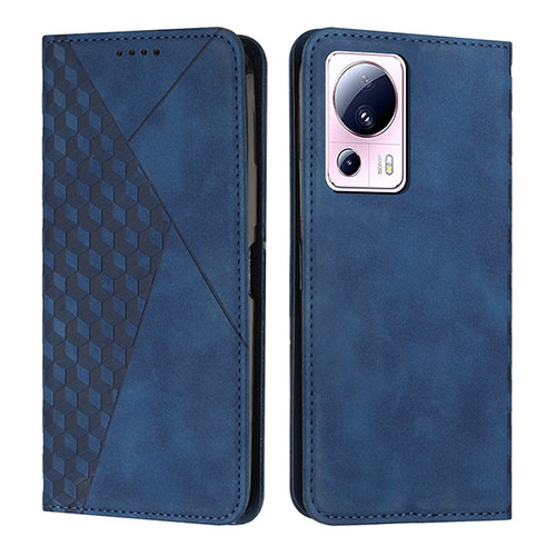 Leather Case Stands Flip Cover Holder Y02X for Xiaomi Civi 2 5G Blue