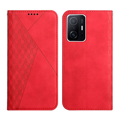 Leather Case Stands Flip Cover Holder Y02X for Xiaomi Mi 11T 5G Red