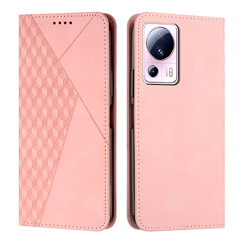 Leather Case Stands Flip Cover Holder Y02X for Xiaomi Mi 13 Lite 5G Rose Gold