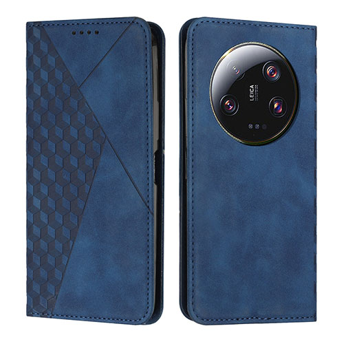 Leather Case Stands Flip Cover Holder Y02X for Xiaomi Mi 13 Ultra 5G Blue