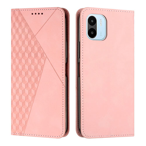 Leather Case Stands Flip Cover Holder Y02X for Xiaomi Poco C50 Rose Gold