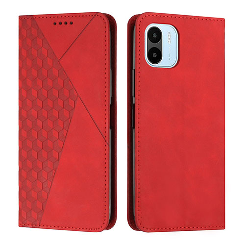 Leather Case Stands Flip Cover Holder Y02X for Xiaomi Poco C51 Red