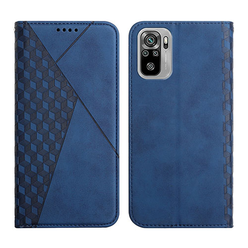 Leather Case Stands Flip Cover Holder Y02X for Xiaomi Poco M5S Blue