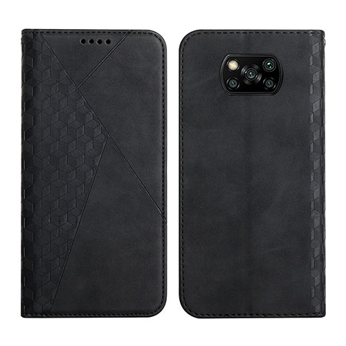 Leather Case Stands Flip Cover Holder Y02X for Xiaomi Poco X3 Pro Black