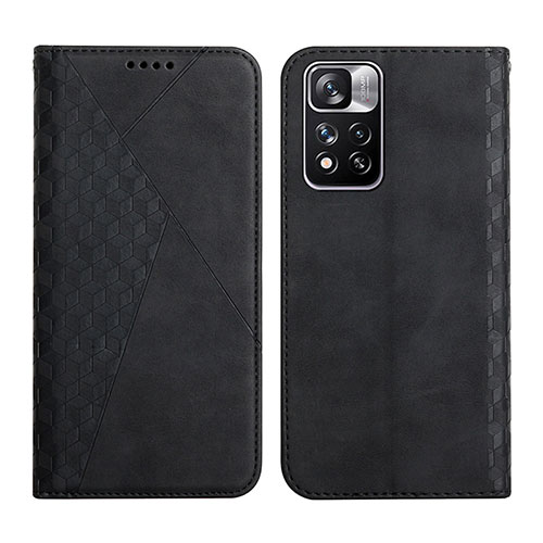 Leather Case Stands Flip Cover Holder Y02X for Xiaomi Poco X4 NFC Black