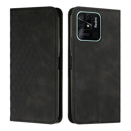 Leather Case Stands Flip Cover Holder Y02X for Xiaomi Redmi 10 Power Black