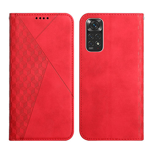 Leather Case Stands Flip Cover Holder Y02X for Xiaomi Redmi Note 11 4G (2022) Red