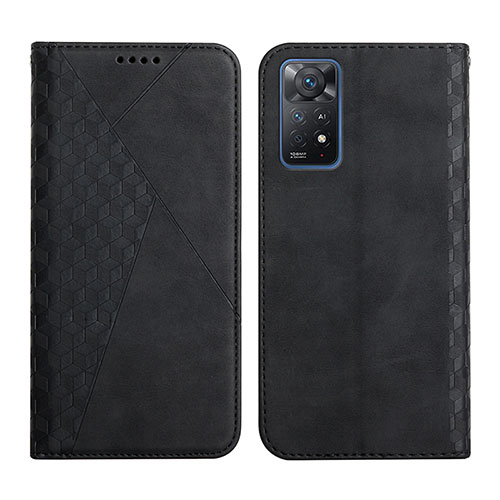 Leather Case Stands Flip Cover Holder Y02X for Xiaomi Redmi Note 11 Pro 4G Black