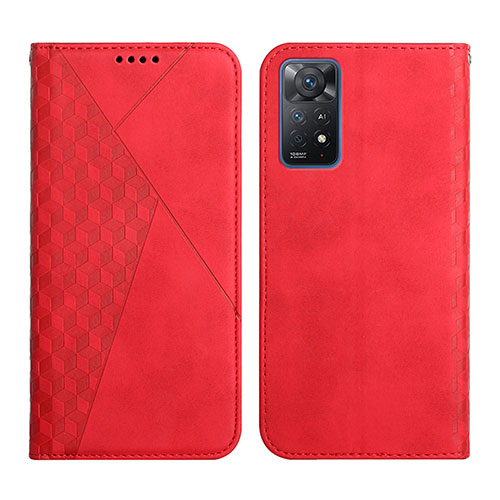 Leather Case Stands Flip Cover Holder Y02X for Xiaomi Redmi Note 11 Pro 4G Red