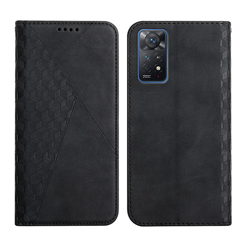 Leather Case Stands Flip Cover Holder Y02X for Xiaomi Redmi Note 11 Pro 5G Black