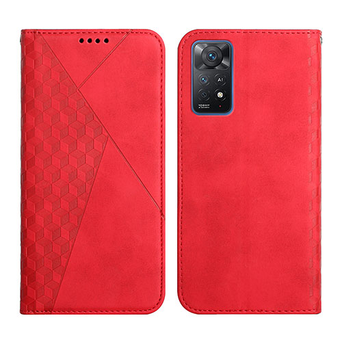 Leather Case Stands Flip Cover Holder Y02X for Xiaomi Redmi Note 11 Pro 5G Red