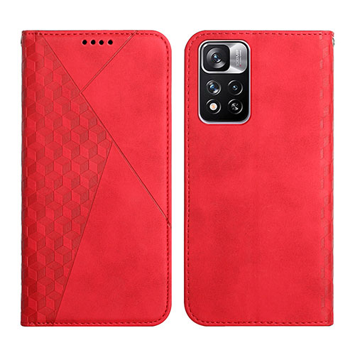 Leather Case Stands Flip Cover Holder Y02X for Xiaomi Redmi Note 11 Pro+ Plus 5G Red