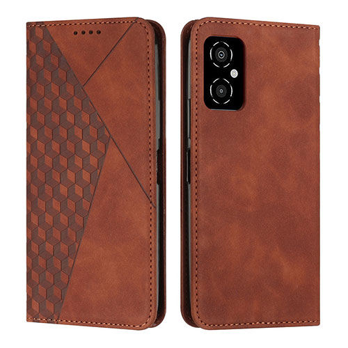 Leather Case Stands Flip Cover Holder Y02X for Xiaomi Redmi Note 11R 5G Brown