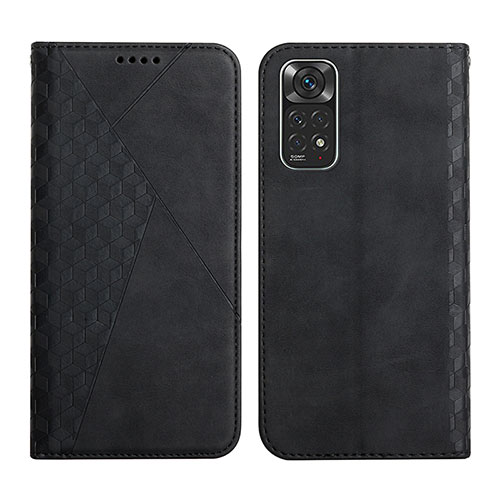 Leather Case Stands Flip Cover Holder Y02X for Xiaomi Redmi Note 11S 4G Black